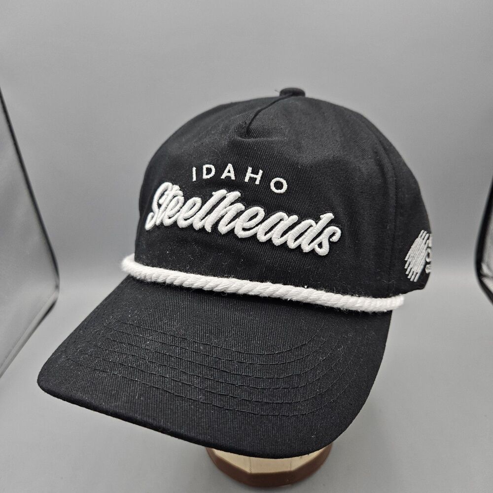 Idaho Steelheads Melon Wear Snapback Hat Cap Black White Rope Hockey Minors ECHL